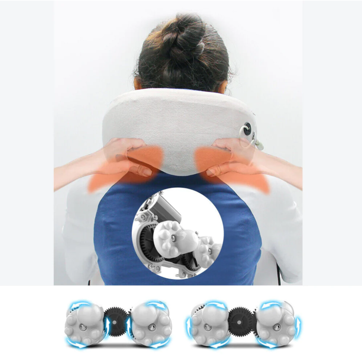 Cozy Neck Pillow Massager - For Neck & Shoulder Discomfort - Outdoor Kit